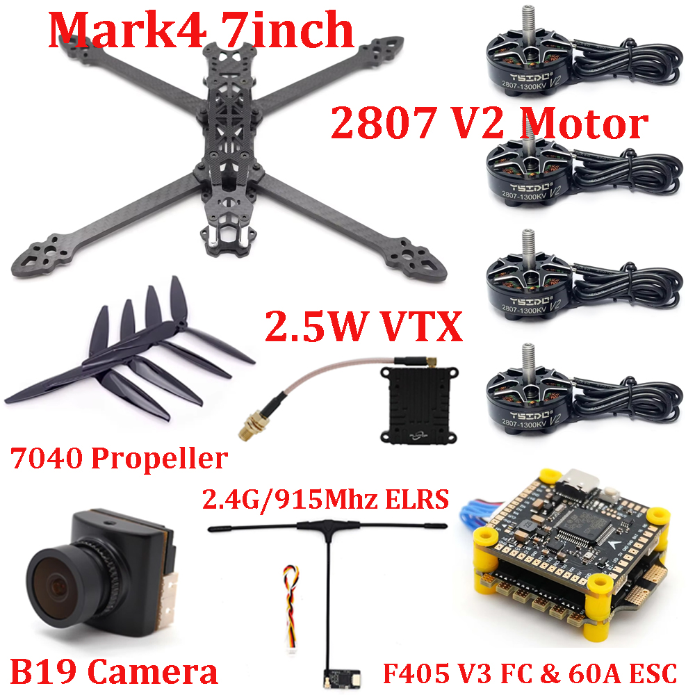 Drone Racing Vtx - Mark4 7inch Frame Kit F405 V3