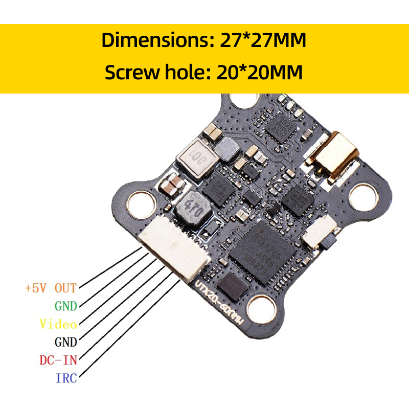 JHEMCU VTX20-600 5.8G 40CH FPV - Drone Racing Vtx ulasan dan harga
