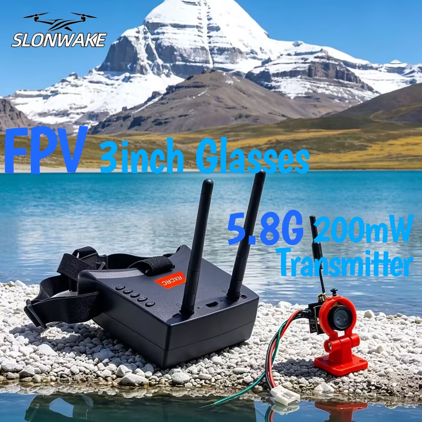 SLONWAKE 5.8G Analog VTX Trans - Drone Racing Camera ulasan dan harga